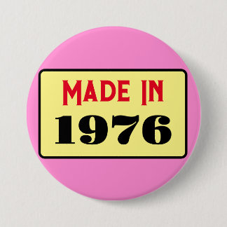 Retro style 50th birthday badge 1976 ronde button 7,6 cm