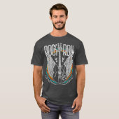  Retro Style 80s Rock Roll Muziekgitaar T-shirt (Voorkant volledig)