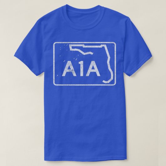 Retro Style A1A Beachfront Avenue T-shirt (Design voorkant)