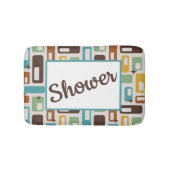 Retro-Style Atomic Capsules Pattern Customizable Badmat (Voorkant)