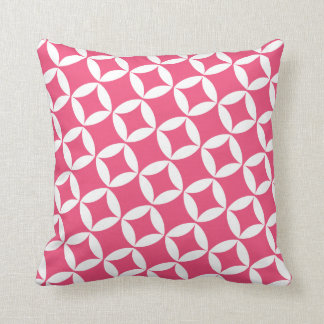 Retro Style Atomic Star Pattern in Berry Pink Kussen