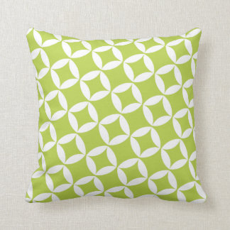 Retro Style Atomic Star Pattern in Lime Green Kussen