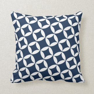 Retro Style Atomic Star Pattern in Navy Kussen