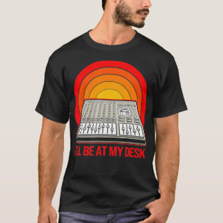 Retro Style Audio Engineer zal op mijn bureau staa T-shirt