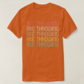 Retro Style Ax Throwing Design T-shirt (Design voorkant)