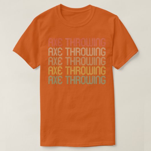 Retro Style Ax Throwing Design T-shirt (Design voorkant)