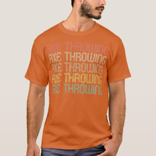 Retro Style Ax Throwing Design T-shirt