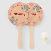 Retro Style Baby shower Mam... Handwaaier (Voorkant en achterkant)