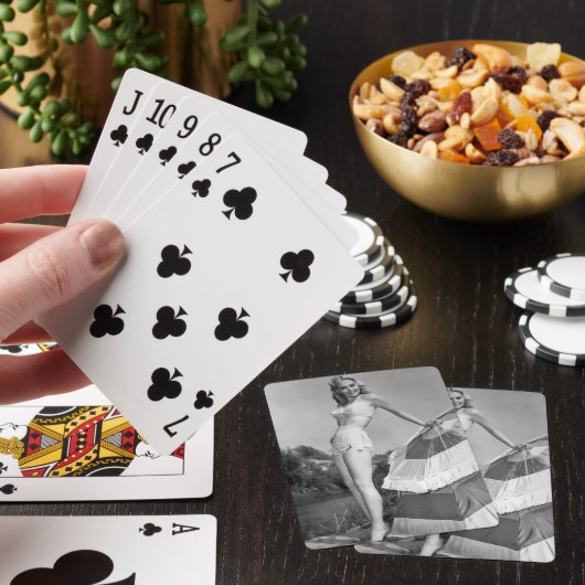 Retro-Style Badminton Schoonheid Speelkaarten (Insitu)