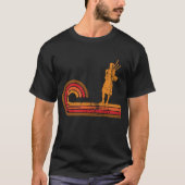 Retro Style Bagpipes Silhouette Music T-shirt (Voorkant)