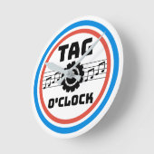 Retro Style Barbershop Label Time Wall klok (Hoek)