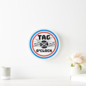 Retro Style Barbershop Label Time Wall klok (Huis)