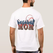 Retro Style Baseball Mam, Player's Afbeelding T-shirt (Achterkant)