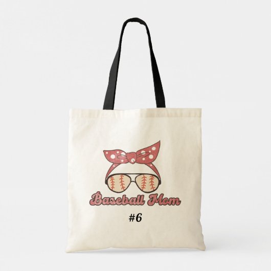Retro Style Baseball mama Tote Bag (Achterkant)