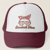 Retro Style Baseball mama Trucker Pet (Voorkant)