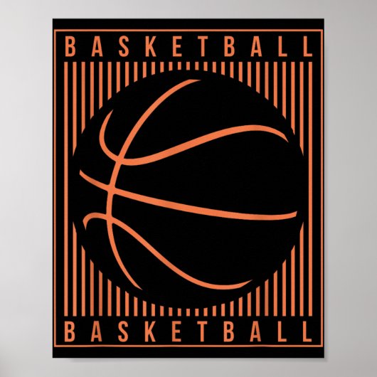 Retro Style Basketball Playing Kids Boys 10-12 12- Poster (Voorkant)