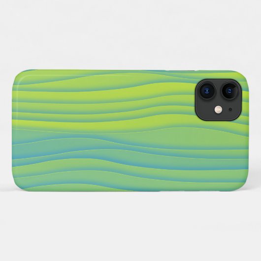 Retro Style Beach Wave Art Telefoon Case (Achterkant (horizontaal))