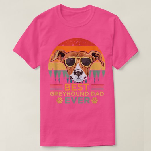 Retro Style Best Greyhound Dad ever Vaderdag T-shirt (Design voorkant)