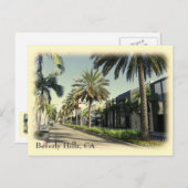 Retro Style Beverly Hills Briefkaart! Briefkaart (Voorkant / Achterkant)