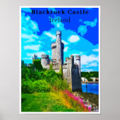 Retro Style Blackrock Castle, Cork Ierland Poster (Voorkant)