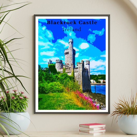 Retro Style Blackrock Castle, Cork Ierland Poster