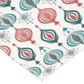 Retro Style Blauw Blauwgroen Rood Vakantie Ornamen Medium Tafelloper (Hoek)