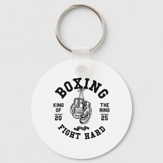  Retro Style Boxer-handschoenen, koning van de rin Sleutelhanger (Voorkant)