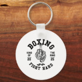 Retro Style Boxer-handschoenen, koning van de rin Sleutelhanger (Voorkant)