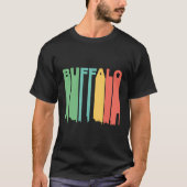 Retro Style Buffalo New York Skyline T-shirt (Voorkant)