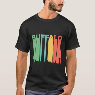 Retro Style Buffalo New York Skyline T-shirt