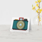 Retro Style Camera Kaart (Gele Bloem)