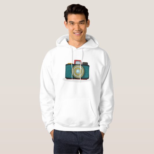 Retro Style Camera Mannen Hoodie (Voorkant volledig)