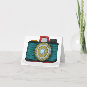 Retro Style Camera Note Cards Kaart