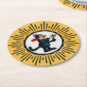 Retro-Style Cartoon Kat rond Onderzetter (Gebogen)