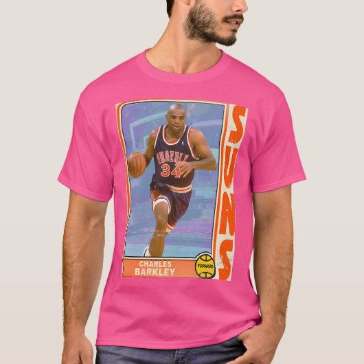 Retro Style Charles Barkley Trading Kaart T-shirt (Voorkant)