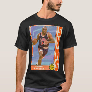 Retro Style Charles Barkley Trading Kaart T-shirt