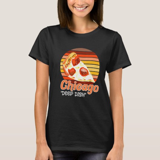 Retro Style Chi Town Home Windy City Chicago Deep T-shirt (Voorkant)