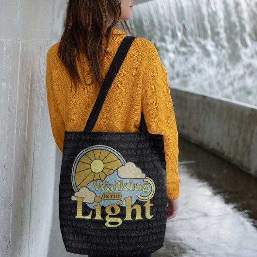 Retro Style Christelijk Faith Sunshine Wolken Lich Tote Bag