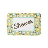 Retro-Style Circle Pattern Customizable Badmat (Voorkant)