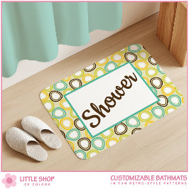 Retro-Style Circle Pattern Customizable Badmat