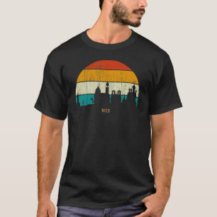  Retro Style City in Frankrijk skyline citysca T-shirt