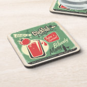 Retro  Style Cocktail-Poster Bier Onderzetter (Linkerzijde)