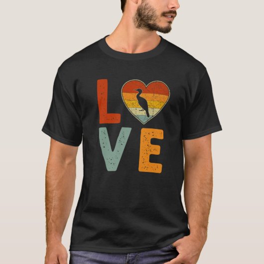 Retro Style Cormorants Graphic Cute Valent T-shirt (Voorkant)