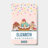 Retro Style Cupcakes Sweet Dessert Badge (Achterkant)