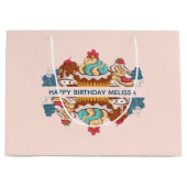 Retro Style Cupcakes Sweet Dessert Birthday Groot Cadeauzakje (Voorkant)