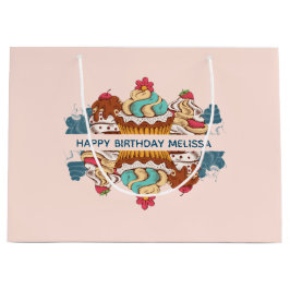 Retro Style Cupcakes Sweet Dessert Birthday Groot Cadeauzakje