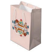 Retro Style Cupcakes Sweet Dessert Birthday Medium Cadeauzakje (Voorkant Gekanteld)
