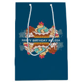 Retro Style Cupcakes Sweet Dessert Birthday Medium Cadeauzakje (Voorkant)