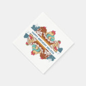 Retro Style Cupcakes Sweet Dessert Birthday Servet (Hoek)