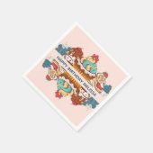 Retro Style Cupcakes Sweet Dessert Birthday Servet (Hoek)